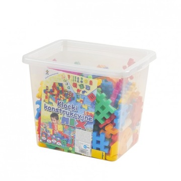 Klocki wafle w pojemniku konstrukcyjne mix 150 el