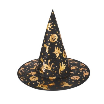 KAPELUSZ CZAROWNICY wiedźma czarodziej andrzejki HALLOWEEN