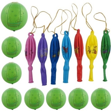 BALONY urodzinowe BALON PIŁKA z GUMKĄ 18'' / 5 szt