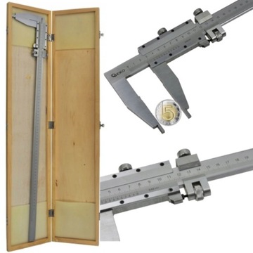 Suwmiarka 0-600mmx0,05 jednoszczękowa METALOWA W ETUI