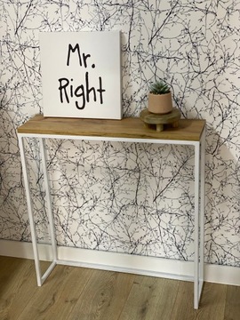 консоль, туалетный столик INDUSTRIAL WHITE 68x18x82 CRAFT ДУБ ЗОЛОТОЙ