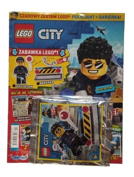 Magazyn LEGO City Minifigure Czasopismo - 11/2020 - Policjant i barierka
