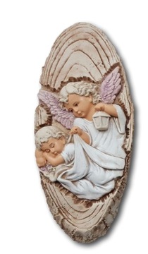 Anioł z dzieciątkiem Zawieszka Płaskorzeźba Amorek