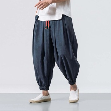 Fashion Loose Casual Wide Pants Men's Elasticated