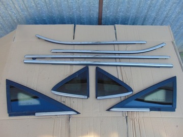 KOMPLET SZYB LISTW CHROMOWANYCH ZGARNIACZ LISTWA DRZWI FORD FIESTA MK8 5D