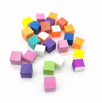 Полировщики для ногтей MINI BLOK, цветные кубики, 10 шт.