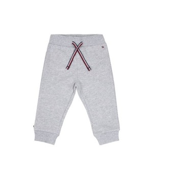 TOMMY HILFIGER SZARE SPODNIE DRESOWE LOGO (3-6M)