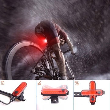 ПЕРЕДНИЙ + ЗАДНИЙ ВЕЛОСИПЕДНЫЙ ФОНАР ДЛЯ ВЕЛОСИПЕДА, АККУМУЛЯТОРНЫЙ, ДЛЯ РУЛЯ