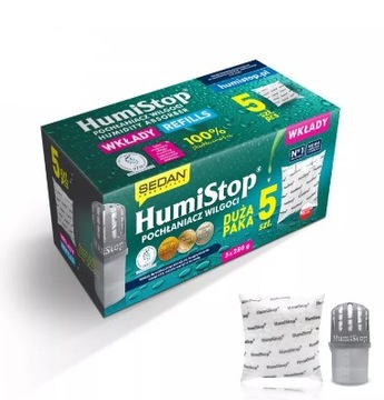 Сменные картриджи для поглотителя влаги HumiStop, 5 шт.