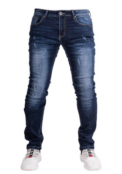 Spodnie męskie granatowe JEANSOWE VINTAGE DENIM ALUSI r.33