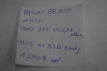 Водяной насос Webasto Passat B8 GTE 1.4 TSI 3q0815005aa
