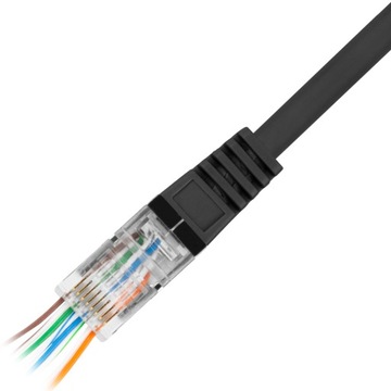 100X WTYK WTYKI KOŃCÓWKI WTYCZKA RJ45 8P8C FTP CAT KAT.5E PRZELOTOWE LANBER