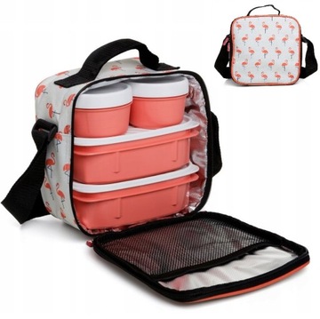 LunchBox Torba termiczna na jedzenie 4 Pojemniki