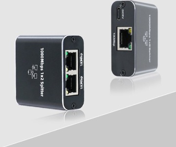 Адаптер мини-переключатель-сплиттер LAN Ethernet RJ45 2xRJ45 1000M 1 ГБ