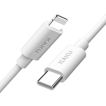KABEL KAKU LIGHTNING - TYP C BIAŁY