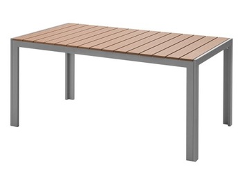 КОМПЛЕКТ САДОВОЙ МЕБЕЛИ СТОЛ 8+1 ТЕРРАСА КОРИЧНЕВОЕ ДЕРЕВО