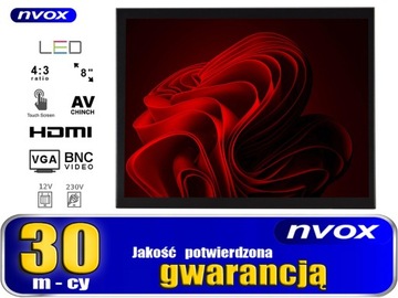 Сенсорный светодиодный монитор с открытой рамкой, 8 дюймов, VGA, HDMI, AV, BNC, 12 В, 230 В