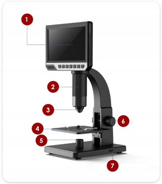 Цифровой микроскоп с ЖК-дисплеем 2000x + 10LED 1080P 12MPIX