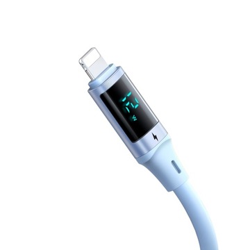 КАБЕЛЬ MCDODO С ДИСПЛЕЕМ USB-C LIGHTNING 36ВТ 1М ДЛЯ IPHONE 14 СИНИЙ