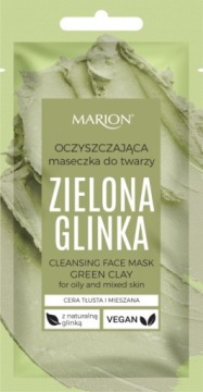 MARION ZIELONA GLINKA MASECZKA OCZYSZCZAJĄCA TWARZ