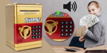 ДЕТСКАЯ КОПИЛКА ДЛЯ ДЕНЕГ PIN-OPEN COIN SAFE ELECTRONIC