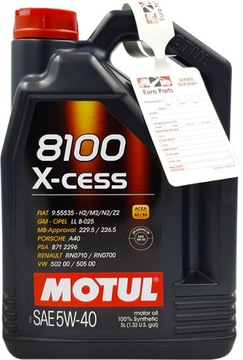 OLEJ SILNIKOWY MOTUL 8100 X-CESS 5W-40 5L