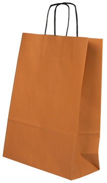 Torby PAPIEROWE eko brązowe 24x10x32 25 sztuk