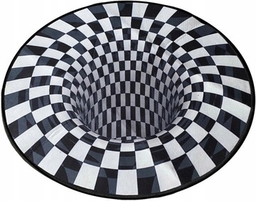 NOWOCZESNY DYWAN 3D OKRĄGŁY 60 DO SYPIALNI POKOJU