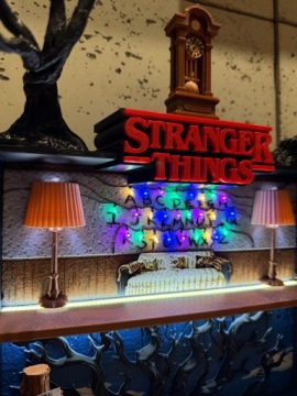 Полка коллекционера LED STRANGER THINGS Салон Байерс Киндер Джой Funko Pop