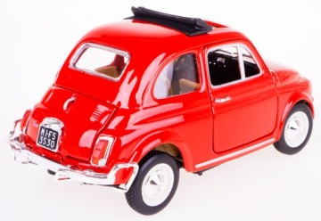 FIAT 500L 1968 BBURAGO МЕТАЛЛ МОДЕЛЬ 1:24 КРАСНЫЙ
