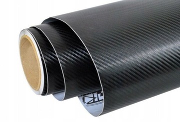 Czarna FOLIA CARBON OKLEINA KARBON 3D 1,27M X 50cm
