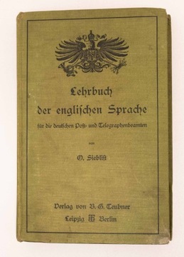 STARA KSIĄŻKA LEHRBUCH DER ENGLISCHEN SPRACHE 1911
