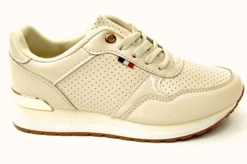 Skotnicki 5094 półbuty SNEAKERSY beżowe damskie r. 40