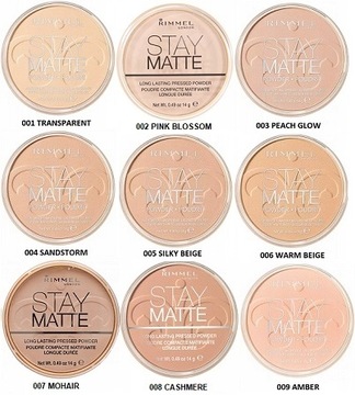 Rimmel Пудра Stay Matte 001 02 03 04 05 06 07 08 +