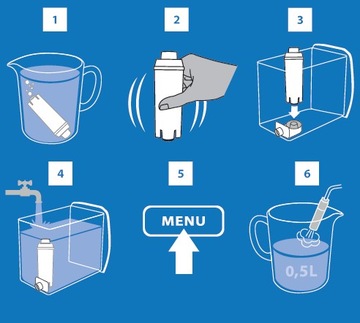 Набор Delonghi: 5 фильтров + 1 средство для удаления накипи, 750 мл