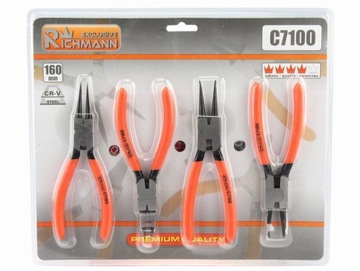 НАБОР ЩИПЦОВ SEEGER 160 мм C7100 RICHMANN, 4 шт.