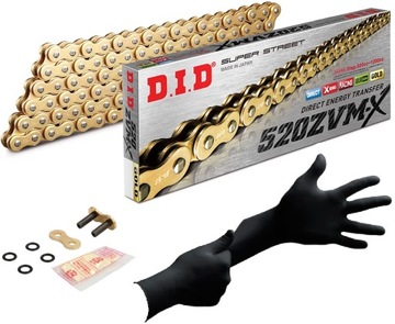 ŁAŃCUCH NAPĘD-OWY DID 520 ZVMX G&G 112 ZŁOTY