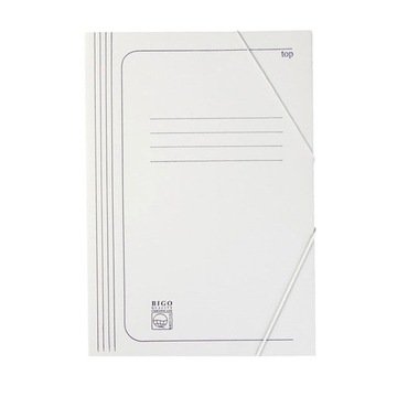 TECZKA NA DOKUMENTY Z GUMKĄ A4 BIAŁA BIGO 1szt.