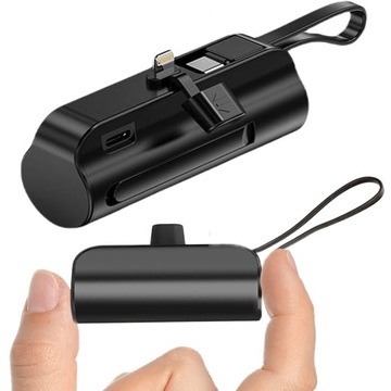 МАЛЕНЬКИЙ КАРМАННЫЙ POWERBANK 5000 МАч ДЛЯ IPHONE/TYPE-C