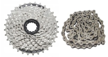 Kaseta 8-rzędowa Shimano HG41 + łańcuch