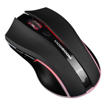 MYSZKA BEZPRZEWODOWA PODŚWIETLANA RGB MODECOM WRM1 SENSOR OPTYCZNY CZARNA