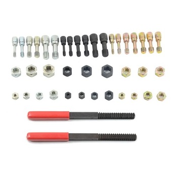42 шт. Набор для ремонта резьбы, 2 напильника.