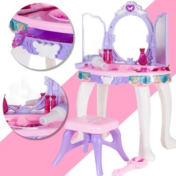 ТРУБНОЙ СТОЛИК ДЛЯ ДЕВОЧКИ ДЛЯ ИГР С ВОЛШЕБНОЙ ПАЛОЧКОЙ MP3 ЗЕРКАЛО РОЗОВЫЙ