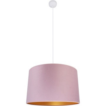 Lampa wisząca sufitowa abażur fi30 pudrowy róż