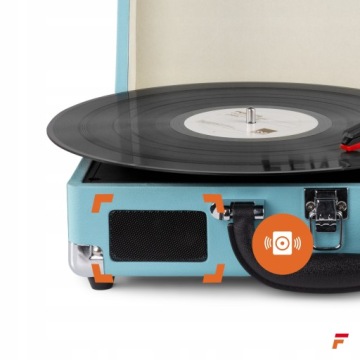 Проигрыватель Fenton с колонками в чемодане + ВИНИЛ