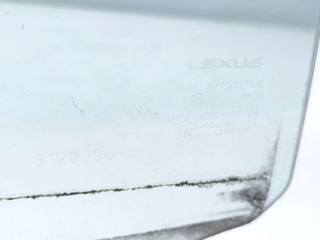 LEXUS LS SKLO (OKNO) DVEŘE ZADNÍCH ZADNÍ PRAWIDLOWY 2014 SALOON 4/5DR 43R-000123