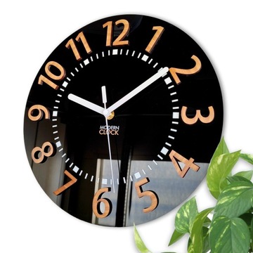 Настенные часы EROS 3D, бесшумные, читаемые, бамбук, 28 СМ