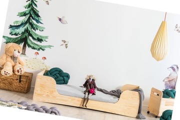 DREWNIANE ŁÓŻKO DZIECIĘCE SOSNOWE MINIMALISTYCZNE