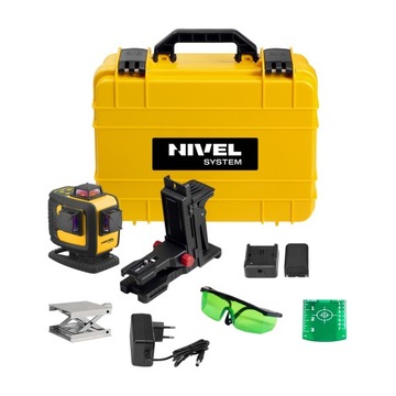 Zielony laser krzyżowy 4x360° Nivel System CL4D-G