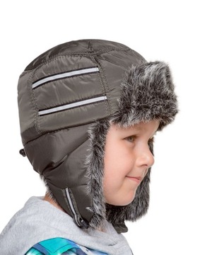 Czapka Uszatka Dla chłopca Pilotka Zimowa 2+lat